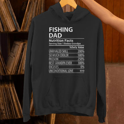 Fishing Dad Nutrition Facts Fishing Dad Unisex Hoodie