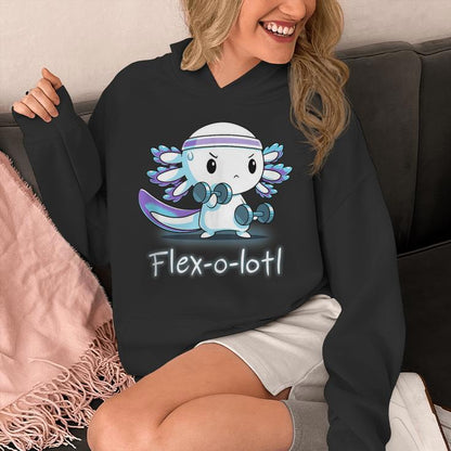 Flex-O-Lotl Weightlifting Axolotl Gym Work Out Fift Unisex Hoodie