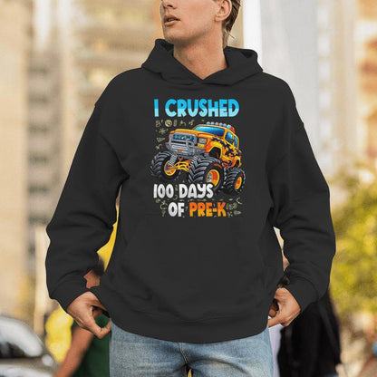 100Th Day Of School Boys I Crushed 100 Days Of Pre-K Unisex Hoodie