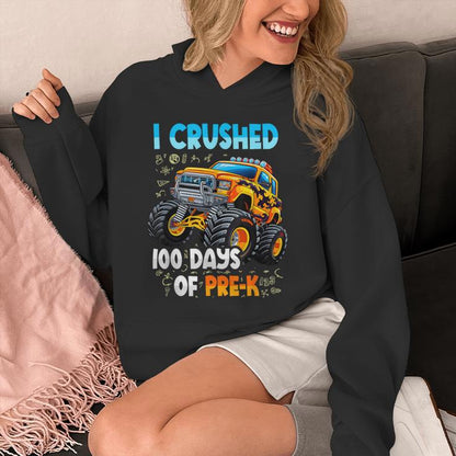 100Th Day Of School Boys I Crushed 100 Days Of Pre-K Unisex Hoodie