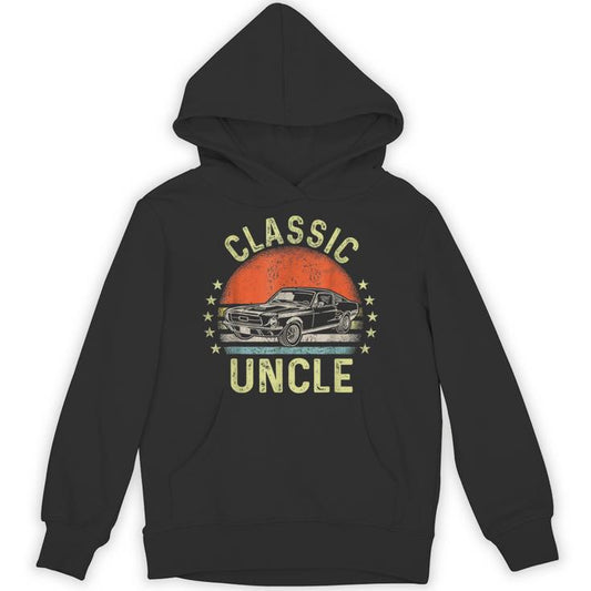 Classic Uncle Saying Classic Car Vintage Graphic Unisex Hoodie