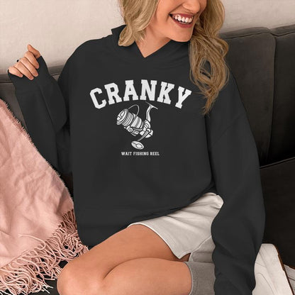 Cranky Fishing Reel Pun Humor Fishermen Hoilday Unisex Hoodie