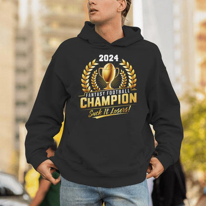 Fantasy Football Champion 2024 Trophy Unisex Hoodie