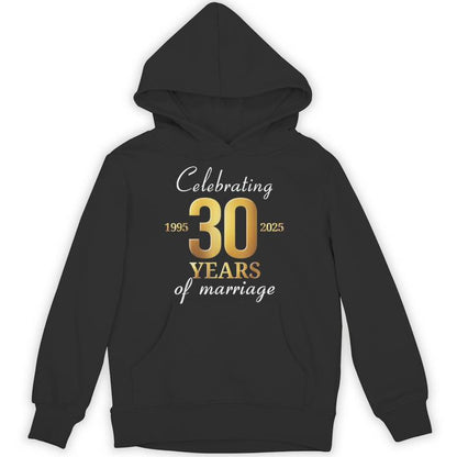 Married 30 Years Of Marriage 1995 30Th Wedding Couples Unisex Hoodie