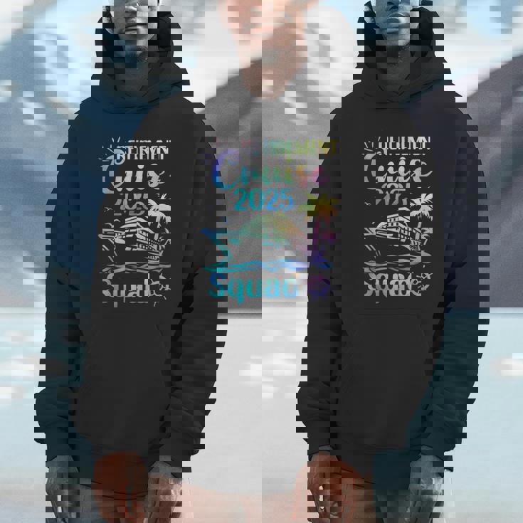 Retirement Cruise 2025 Squad Tie Dye Retired Cruising Unisex Hoodie