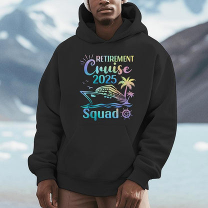 Retirement Cruise 2025 Squad Tie Dye Retired Cruising Unisex Hoodie