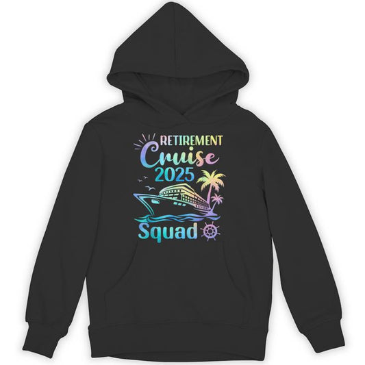 Retirement Cruise 2025 Squad Tie Dye Retired Cruising Unisex Hoodie