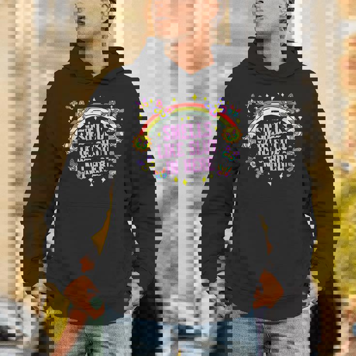 Smells Like Slut In Here Offensive Adult Humor Y2k Unisex Hoodie