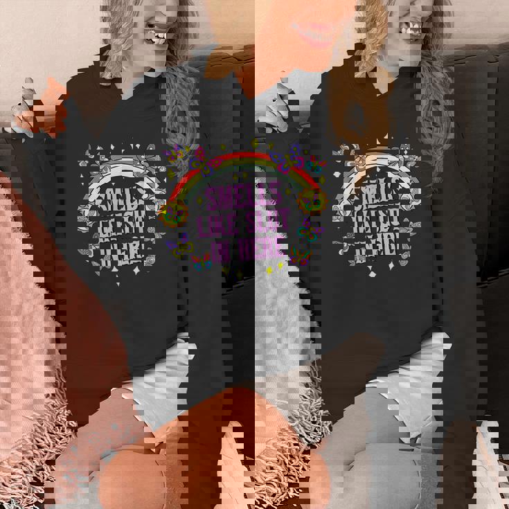 Smells Like Slut In Here Offensive Adult Humor Y2k Unisex Hoodie