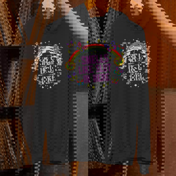 Smells Like Slut In Here Offensive Adult Humor Y2k Unisex Hoodie