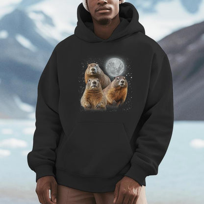 Three Groundhog Moon Groundhog Day 3 Groundhog Head Unisex Hoodie