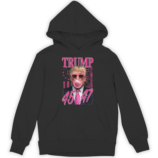 Trump Bubble Gum 1776 Pink Flag Unisex Hoodie