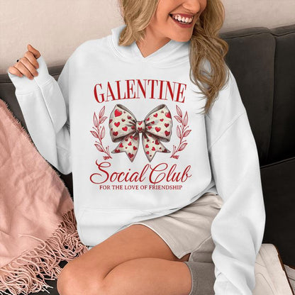 Galentine Social Club For The Love Of Friendship Valentine's Unisex Hoodie