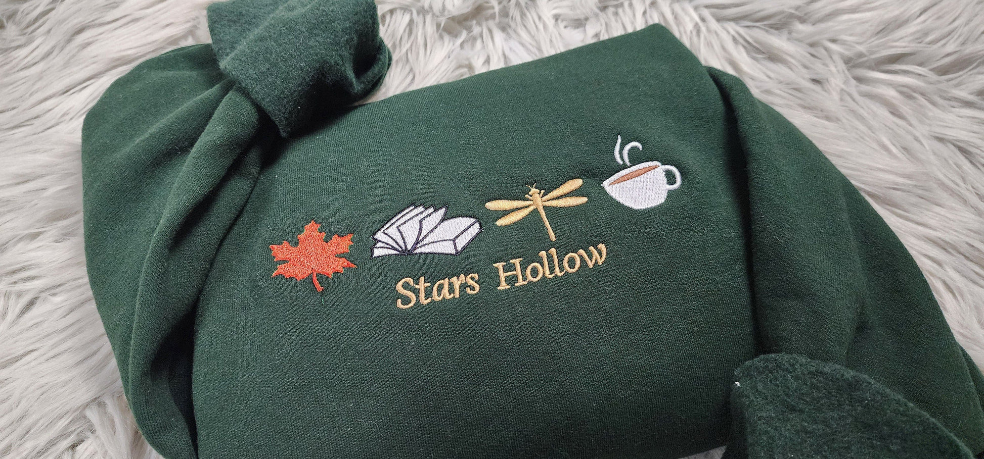 Embroidered Stars Hollow Sweatshirt - Where You Lead I will Follow Unisex Sweatshirt or Hooded Sweatshirt