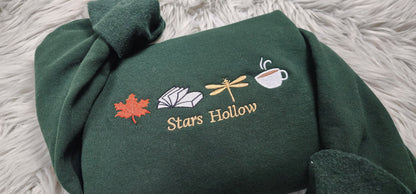 Embroidered Stars Hollow Sweatshirt - Where You Lead I will Follow Unisex Sweatshirt or Hooded Sweatshirt