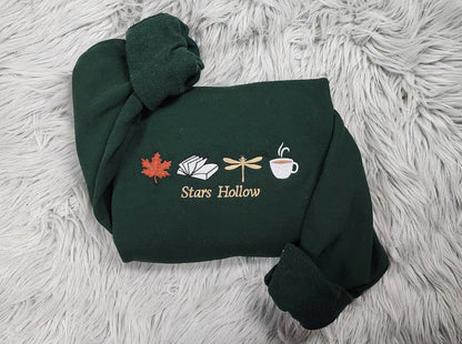 Embroidered Stars Hollow Sweatshirt - Where You Lead I will Follow Unisex Sweatshirt or Hooded Sweatshirt