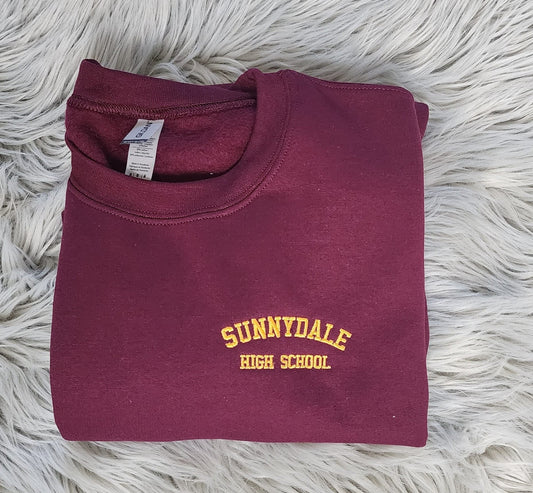 Embroidered Sunnydale High School Unisex Sweatshirt, Buffy Sweatshirt, Buffy The Vampire Slayer, Sunnydale Razorbacks,