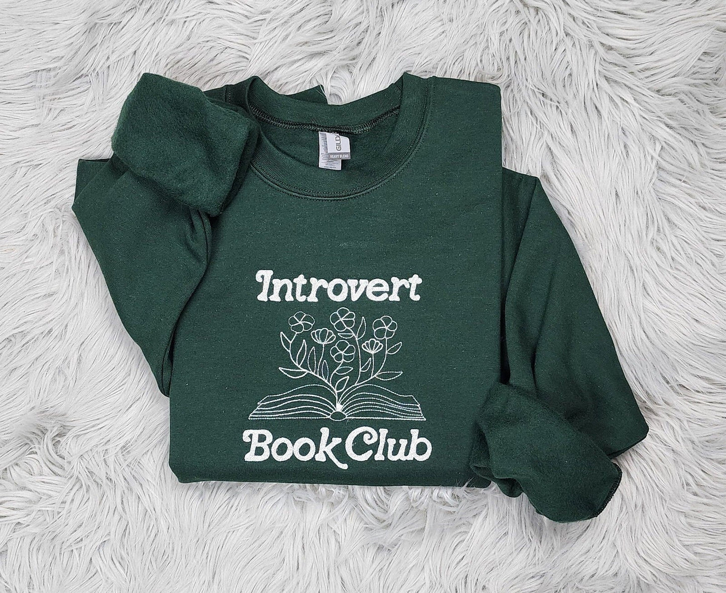 Embroidered Introvert  Book Club Crewneck - Save Water Drink Margaritas Shirt - Margarita Embroidery - T-Shirt - Sweatshirt - Hoodie
