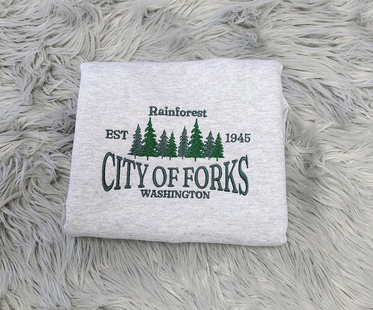 Embroidered City Of Forks Sweatshirt - City Of Forks Washington Unisex Sweatshirt great for men and women Sweatshirt or Hooded Sweatshirt