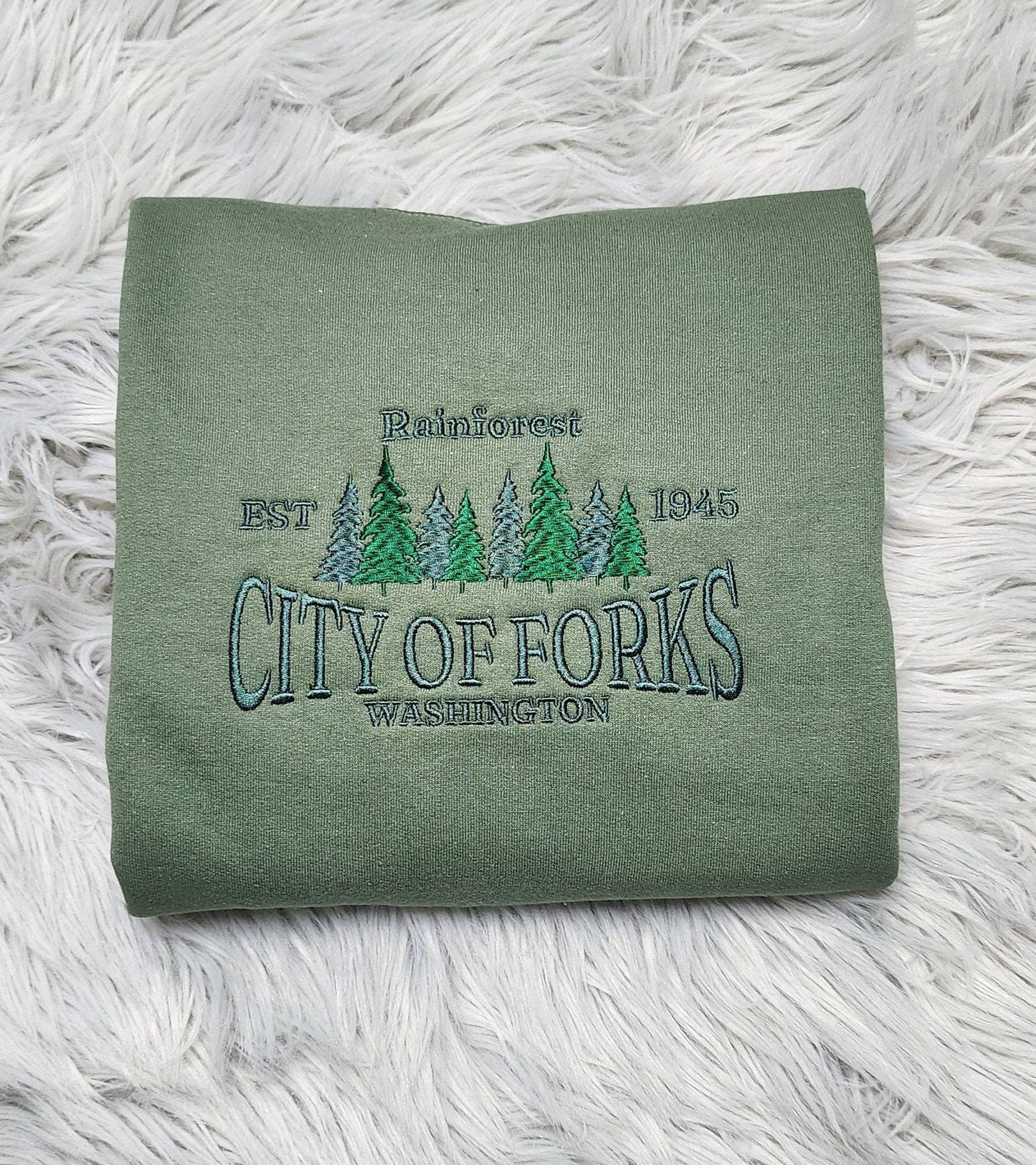 Embroidered City Of Forks Sweatshirt - City Of Forks Washington Unisex Sweatshirt great for men and women Sweatshirt or Hooded Sweatshirt