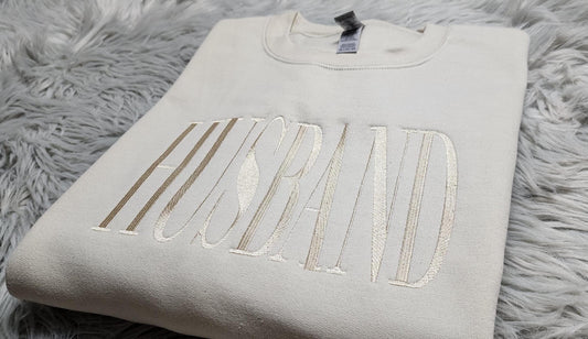 Husband Embroidered Crewneck - Wedding Gift - Gift For Husband - Husband Custom Embroidery - Unisex Crewneck Sweatshirt - T-Shirt - Hoodie