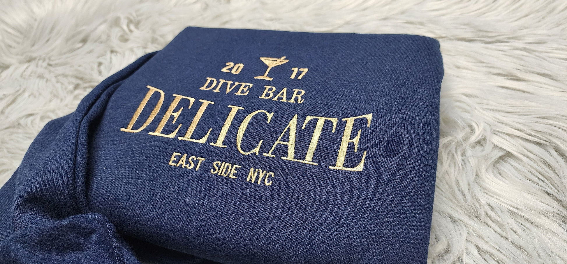 Dive Bar Delicate Embroidered Shirt - Local Dive Bar Embroidered Crewneck - Crewneck Long Sleeve tee, Sweatshirt or Hoodie