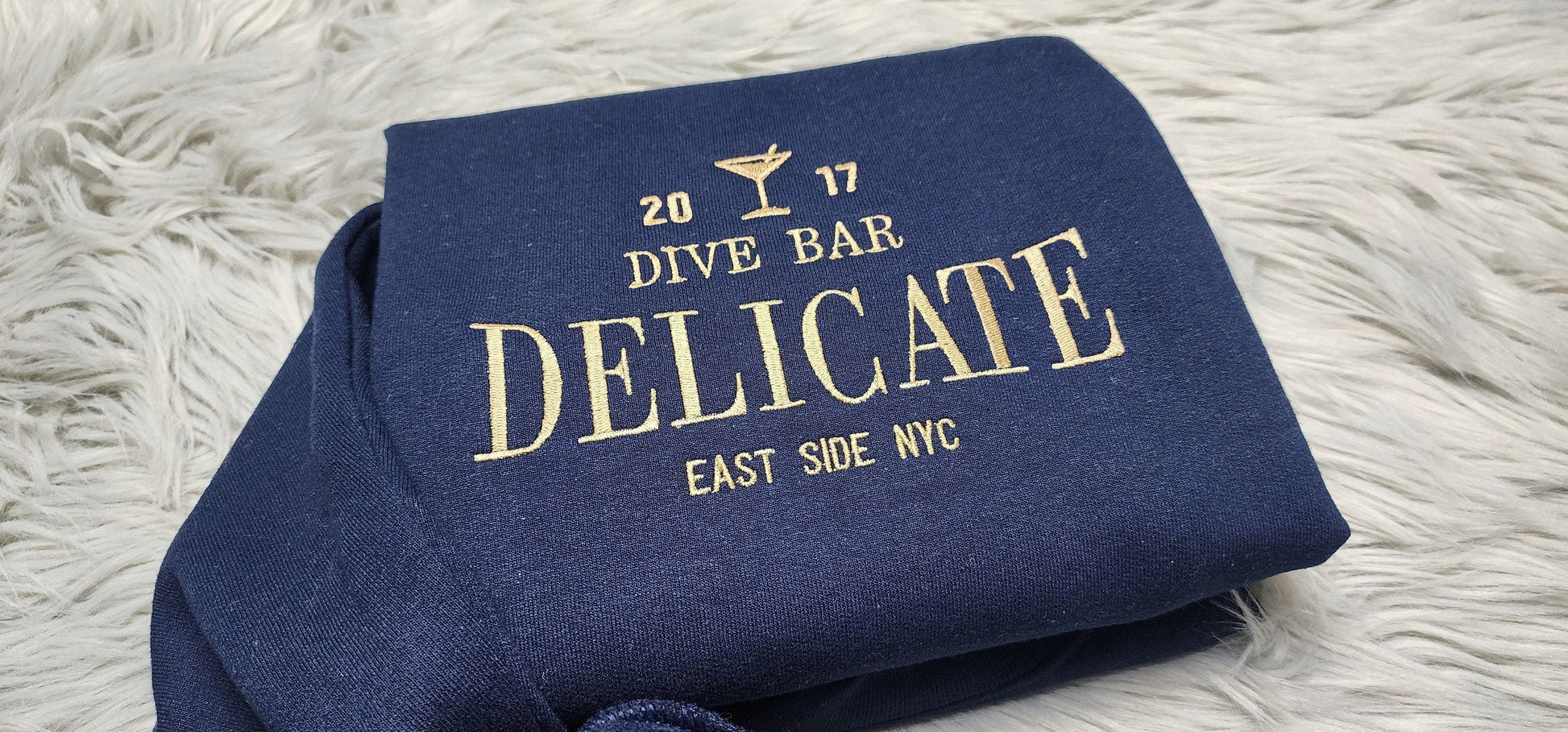 Dive Bar Delicate Embroidered Shirt - Local Dive Bar Embroidered Crewneck - Crewneck Long Sleeve tee, Sweatshirt or Hoodie