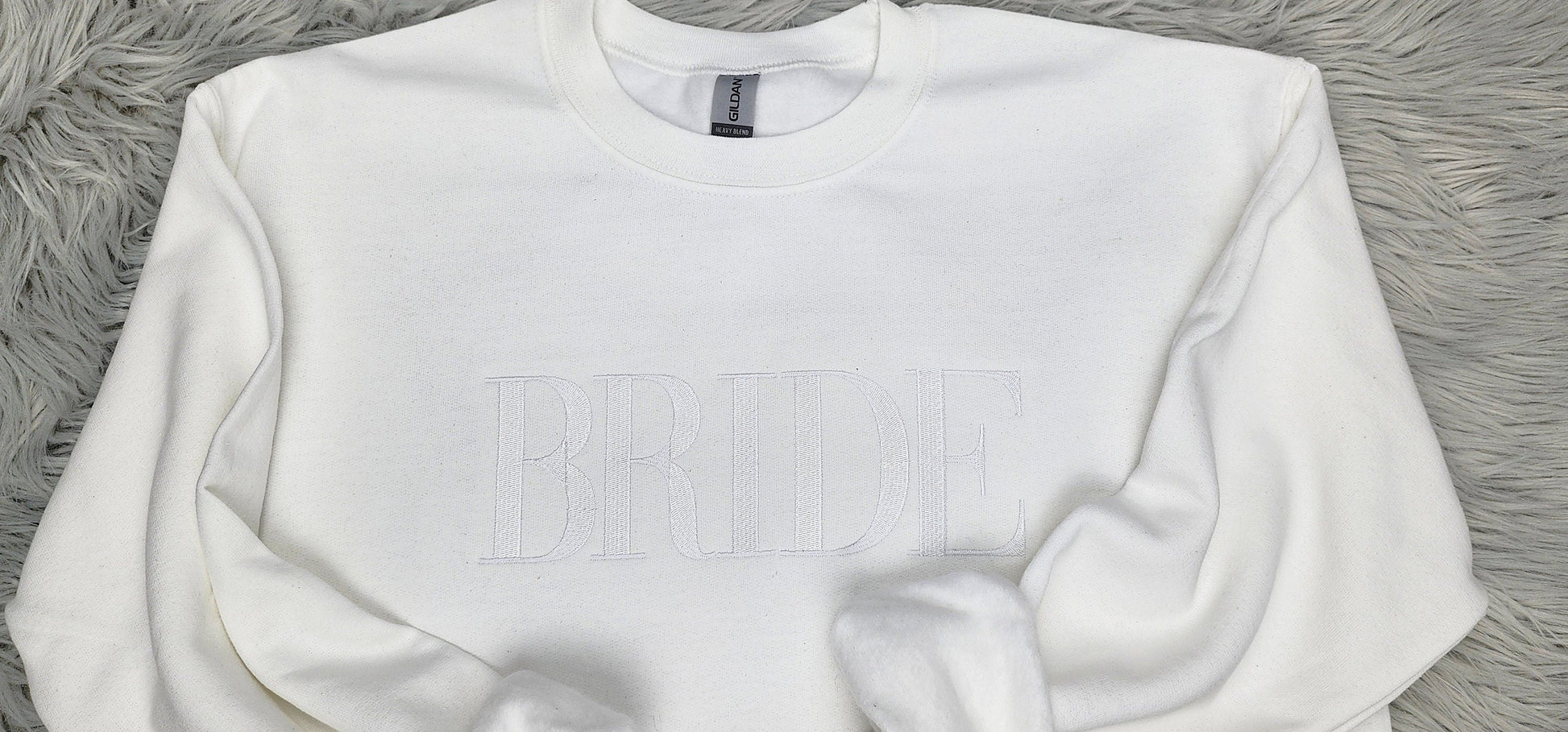 Embroidered Bride Crewneck Sweatshirt or Hooded Sweatshirt - Bride Embroidered Crewneck - Couples sweatshirts