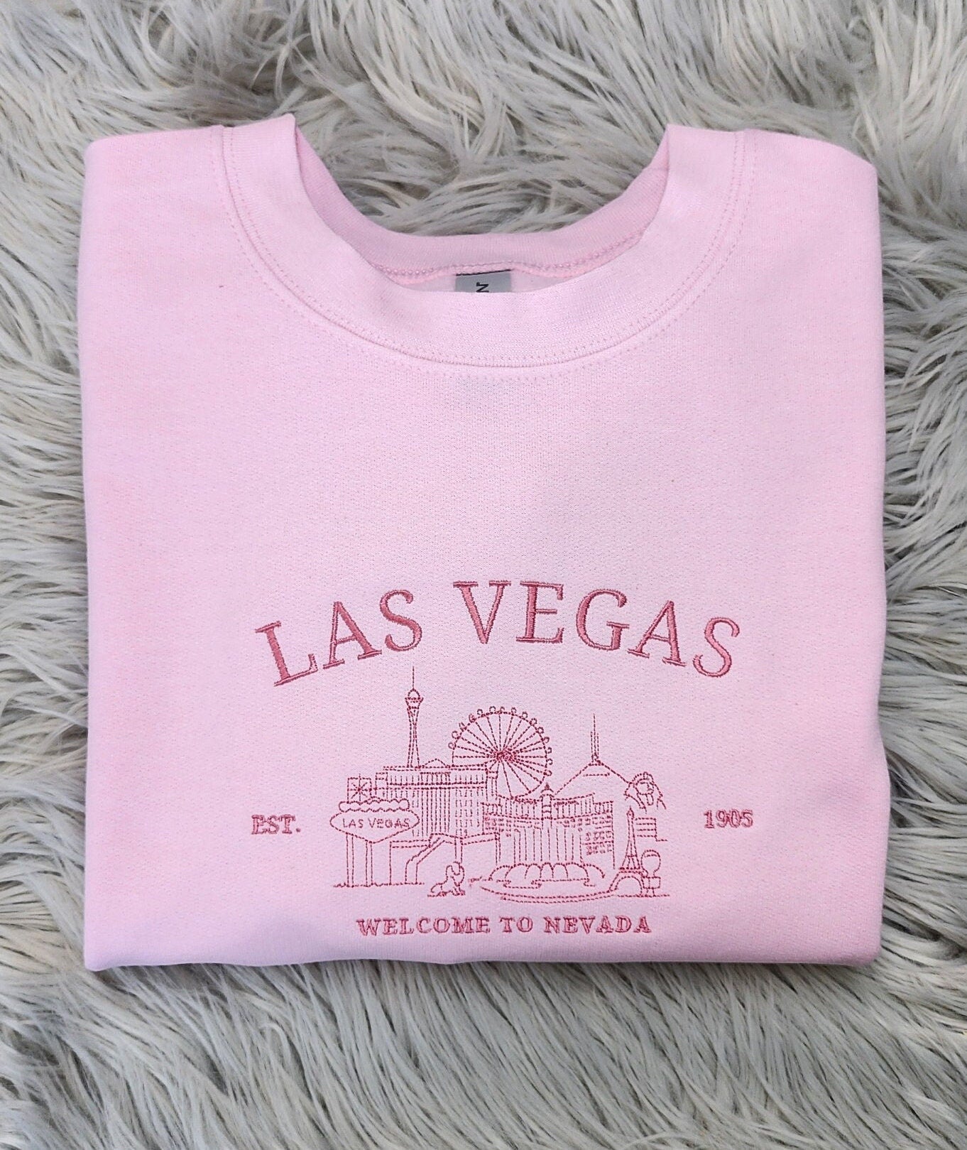 Embroidered Las Vegas Sweatshirt,  Nevada Las Vegas Unisex Sweatshirt great for men and women Sweatshirt or Hooded Sweatshirt