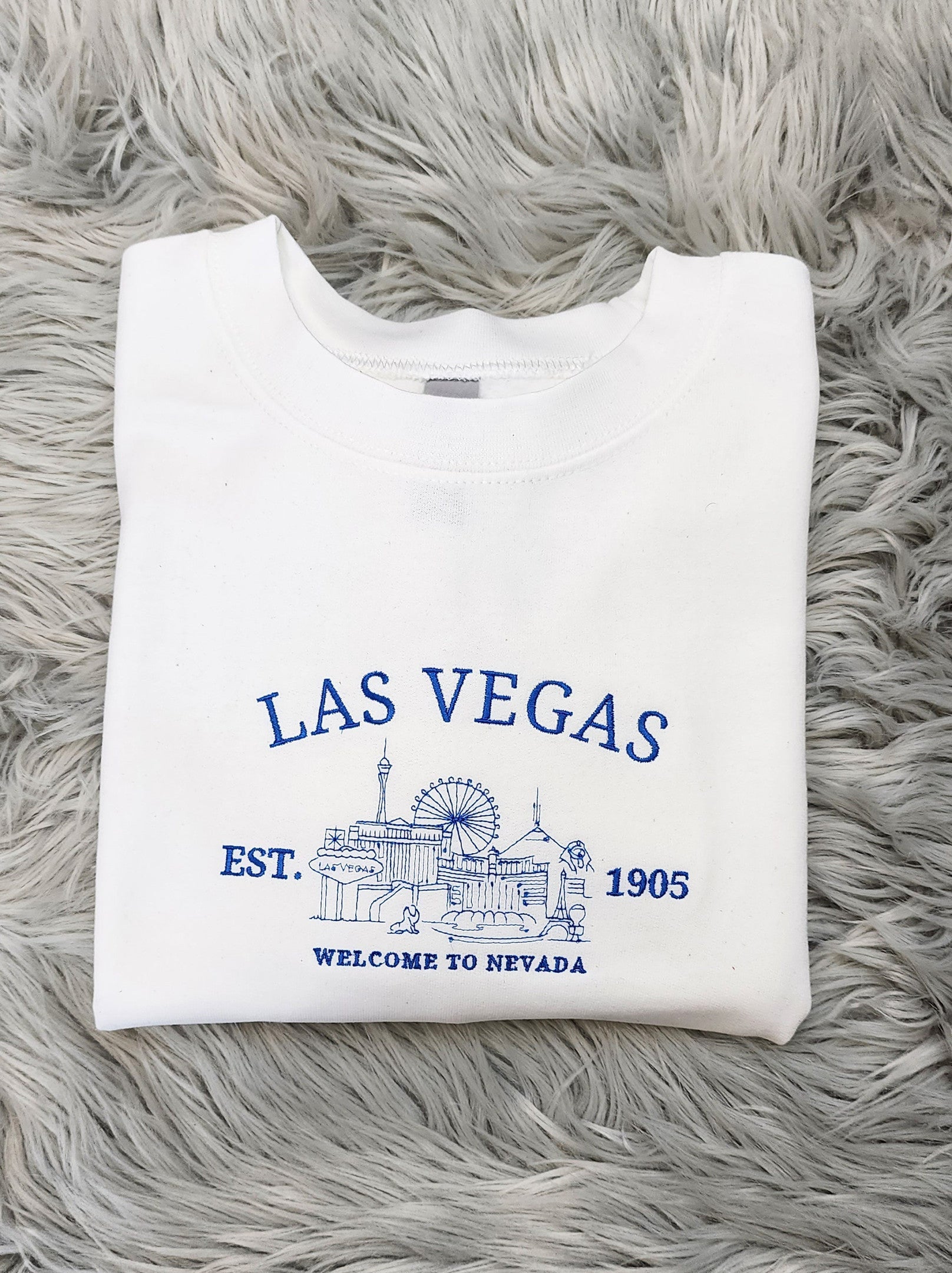 Embroidered Las Vegas Sweatshirt,  Nevada Las Vegas Unisex Sweatshirt great for men and women Sweatshirt or Hooded Sweatshirt