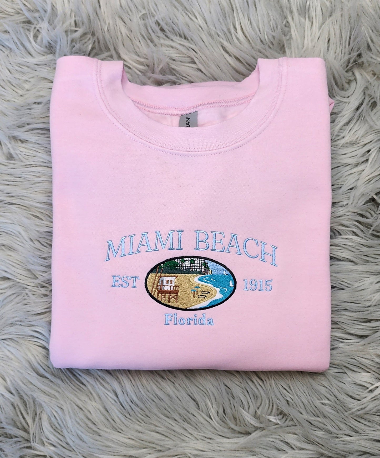 Embroidered Florida Miami Beach Sweatshirt - Miami Beach Unisex Sweatshirt great for men and women Sweatshirt or Hooded Sweatshirt