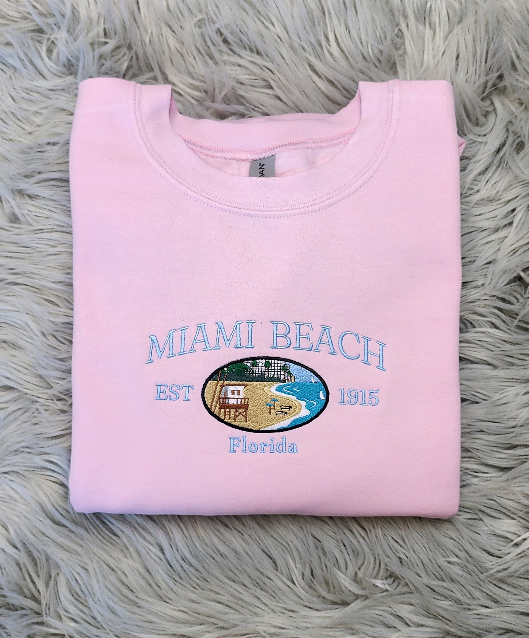 Embroidered Florida Miami Beach Sweatshirt - Miami Beach Unisex Sweatshirt great for men and women Sweatshirt or Hooded Sweatshirt
