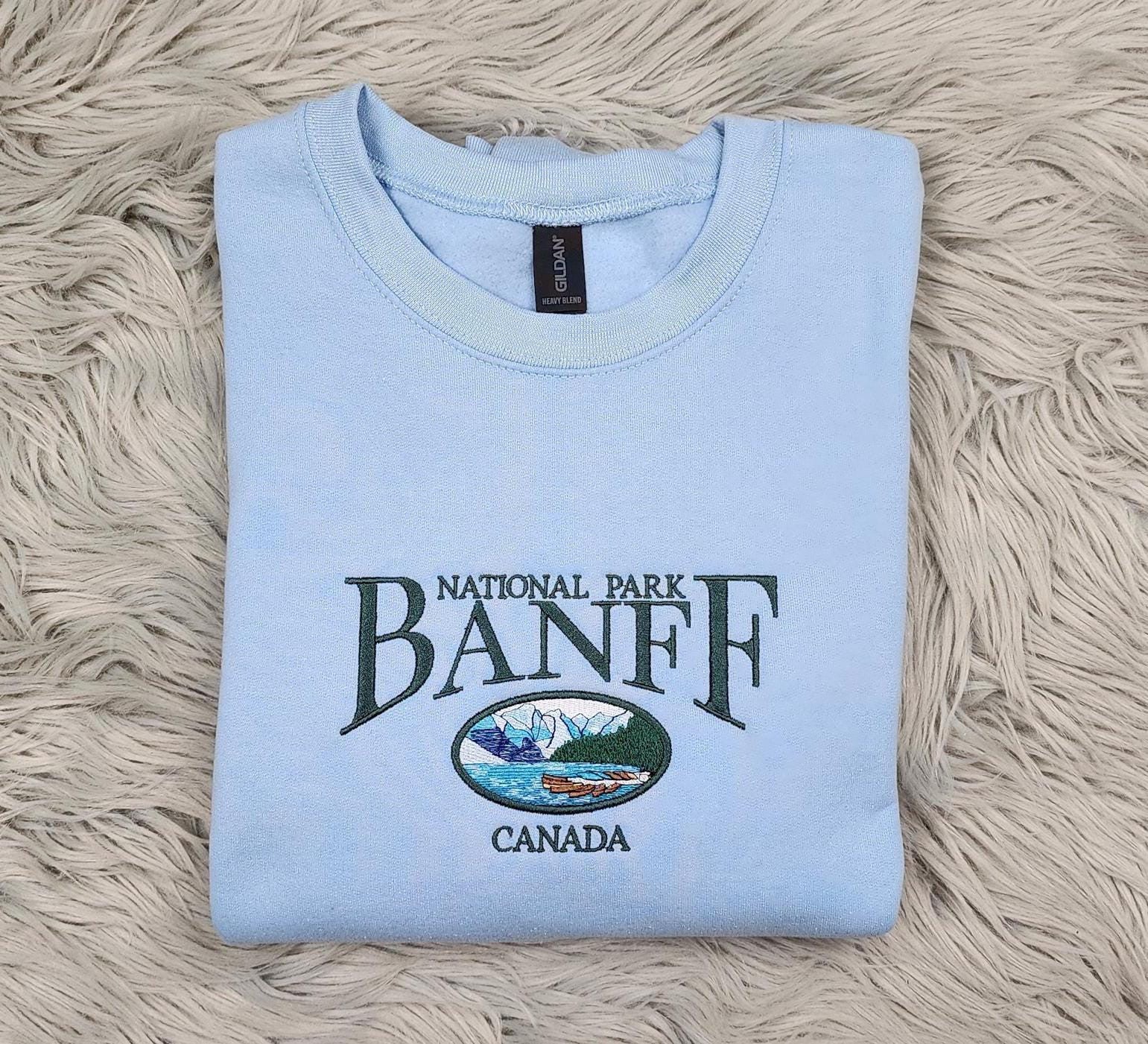 Embroidered Banff National Park Canada Unisex Sweatshirt - Canada Parks - National Parks Embroidery - Sweatshirt and Hooded Sweatshirt