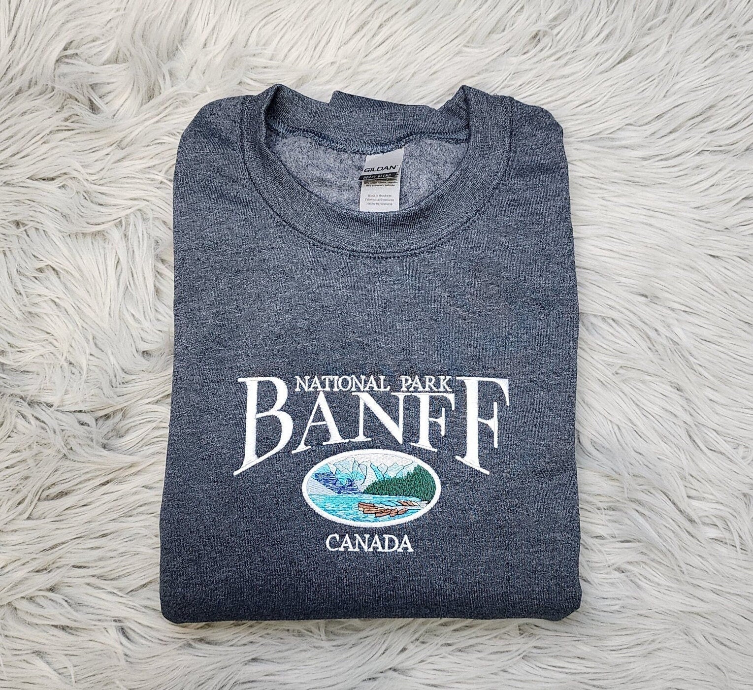 Embroidered Banff National Park Canada Unisex Sweatshirt - Canada Parks - National Parks Embroidery - Sweatshirt and Hooded Sweatshirt