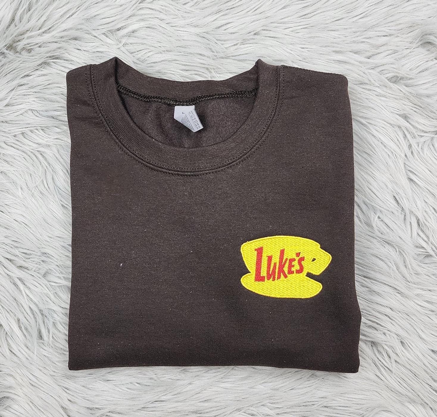 Luke's Diner Embroidered Crewneck - Stars Hollow Crewneck - Embroidered Gifts - T-Shirt - Sweatshirt - Hoodie