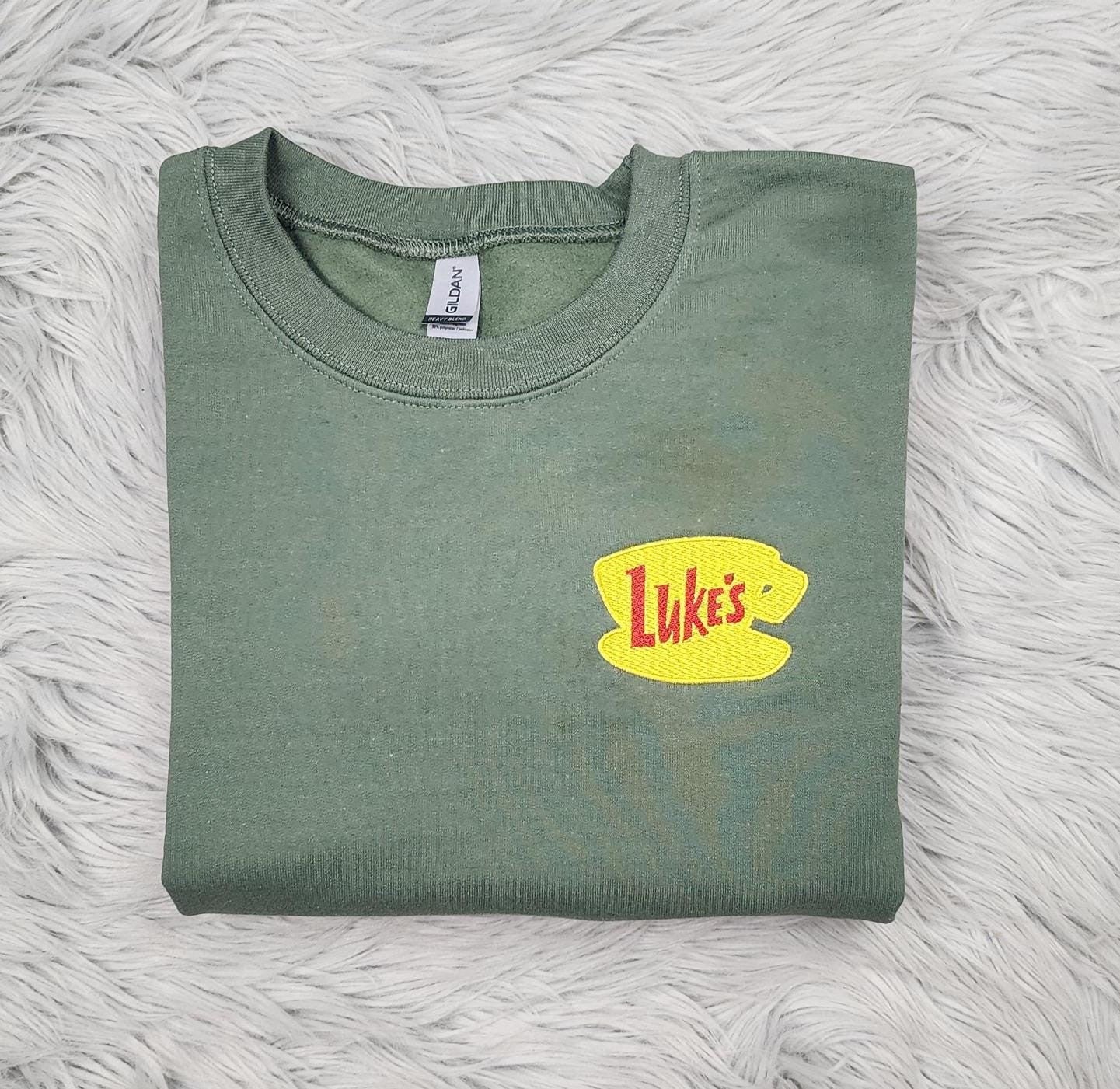 Luke's Diner Embroidered Crewneck - Stars Hollow Crewneck - Embroidered Gifts - T-Shirt - Sweatshirt - Hoodie
