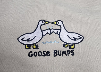 Silly Goose Bumps Embroidered Sweatshirt, Silly Goose Sweatshirt, Embroidered Gifts