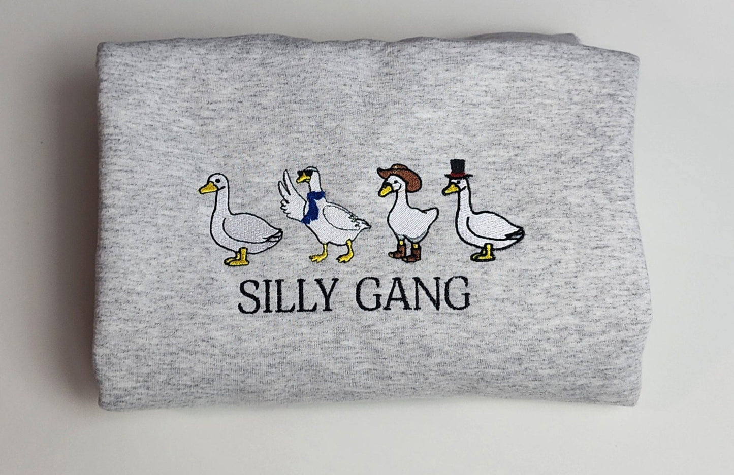 Silly Gang Embroidered Sweatshirt - Silly Goose Sweatshirt - Silly Goose on The Loose -  Embroidered Gift