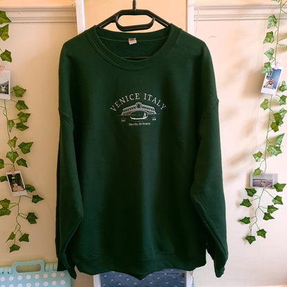Venice Italy Embroidered Crewneck, Vintage Crewneck, 90s Sweatshirt, College Sweatshirt, Oversize Crewneck, Unisex Crewneck