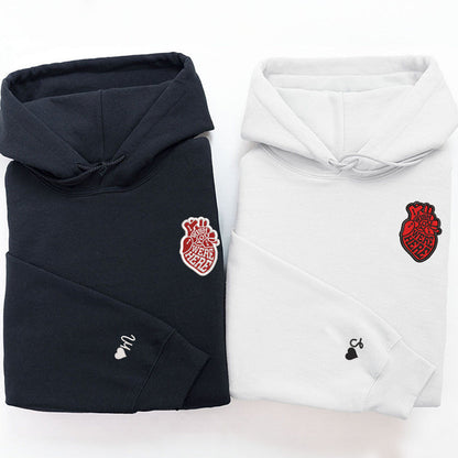 I Wish You Were Here Custom Embroidered Matching Hoodies For Couples