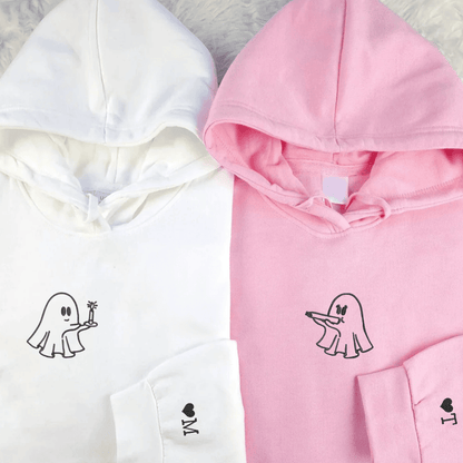 Custom Embroidered Need a Light Stoner Ghosts Matching Hoodies for Couples