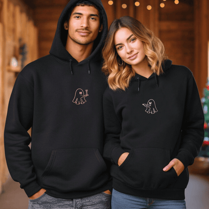 Custom Embroidered Need a Light Stoner Ghosts Matching Hoodies for Couples
