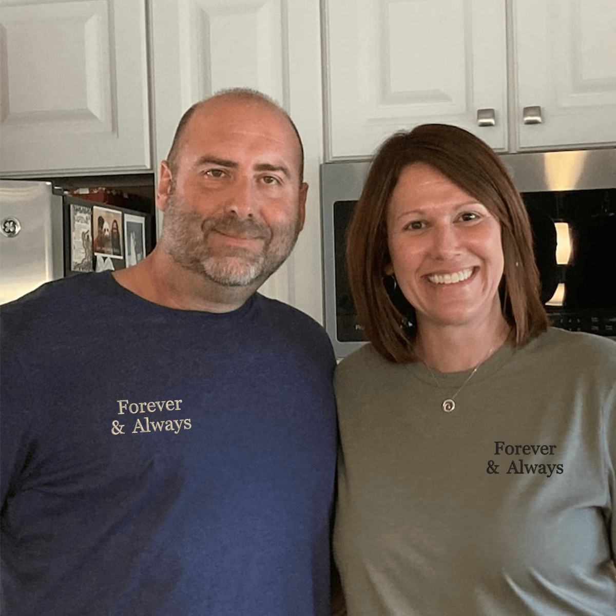 Custom Embroidered Forever and Always Matching Hoodies for Couples
