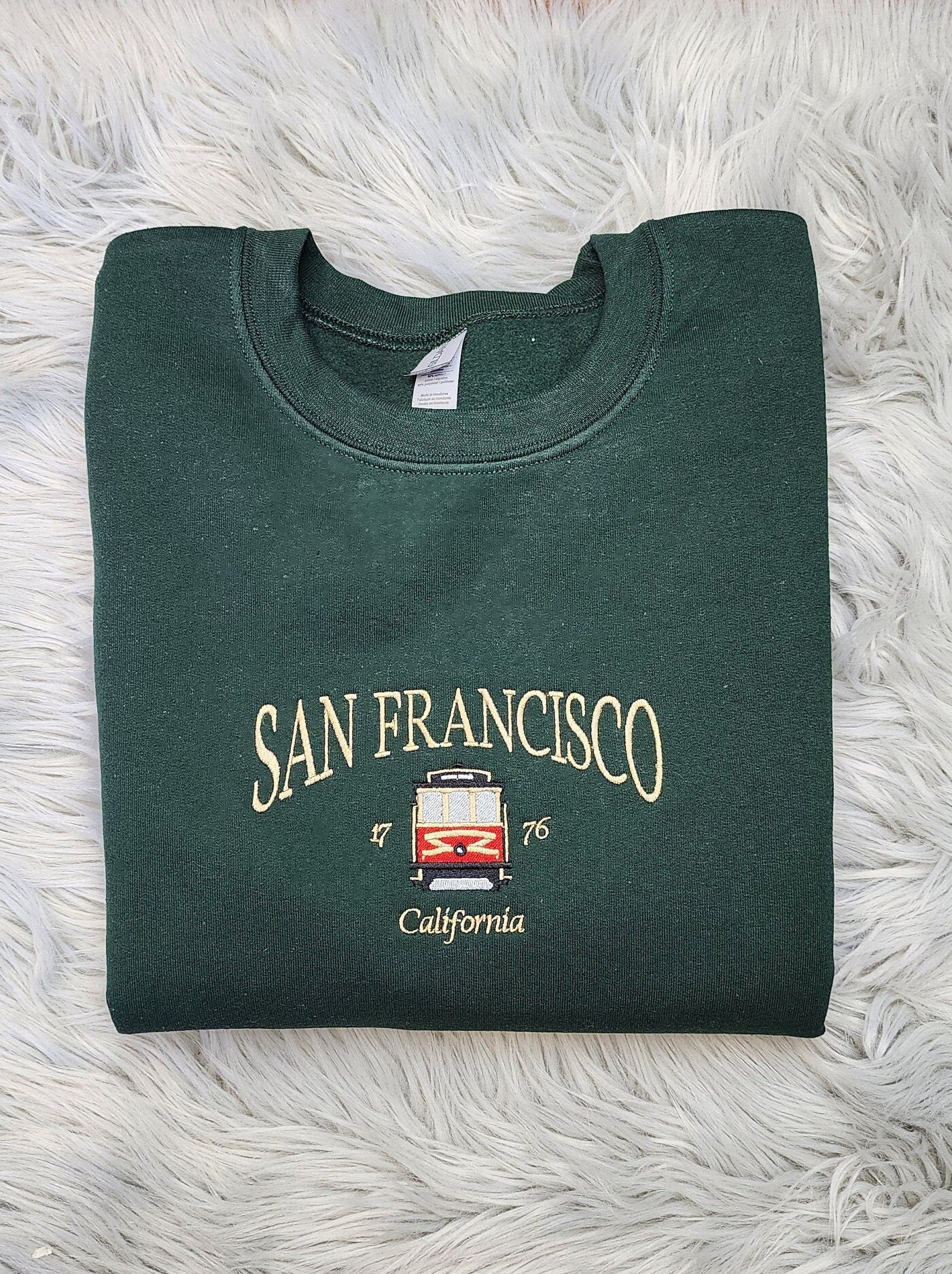 Embroidered San Francisco Sweatshirt - San Francisco California Unisex Shirt great for men and women Sweatshirt or Hooded Sweatshirt