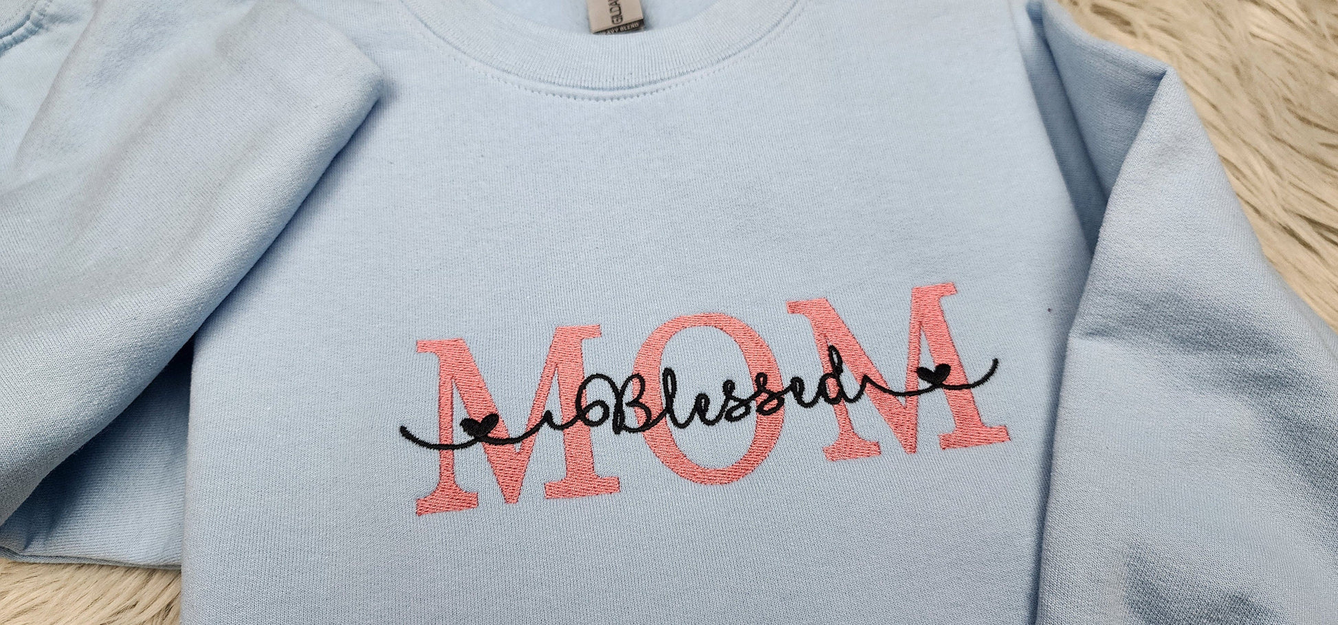 Blessed Mom Embroidered Crewneck - Mama Embroidered Crewneck - Gift for mom - Mother's Day