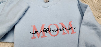 Blessed Mom Embroidered Crewneck - Mama Embroidered Crewneck - Gift for mom - Mother's Day