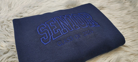 Embroidered Embroidered Senior Unisex Sweatshirt - Personalized Senior Gift - Crewneck T-Shirt - Sweatshirt or Hoodie - Embroidered Gifts