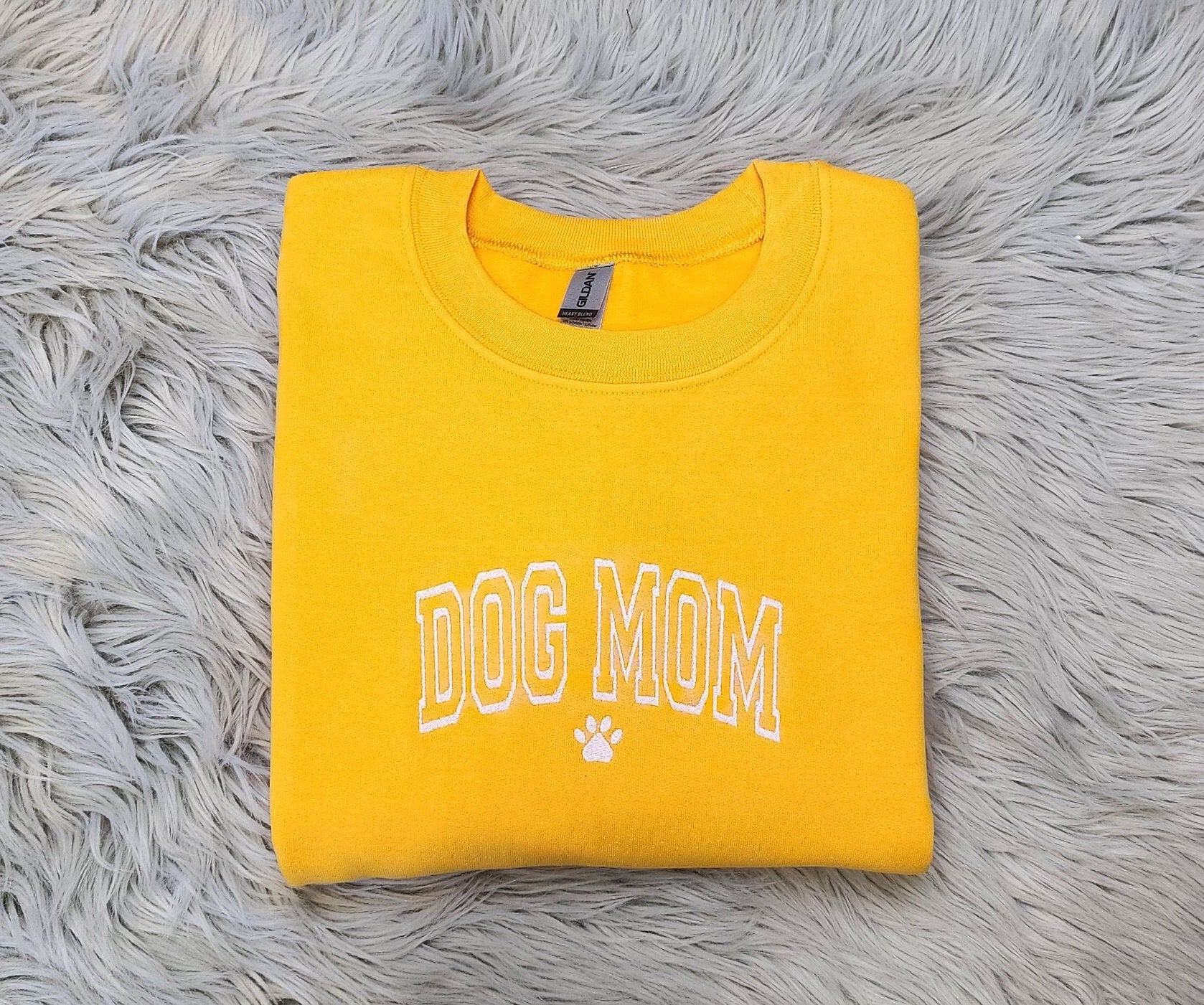 Embroidered Dog Mom Sweatshirt - Dog Mama Gift