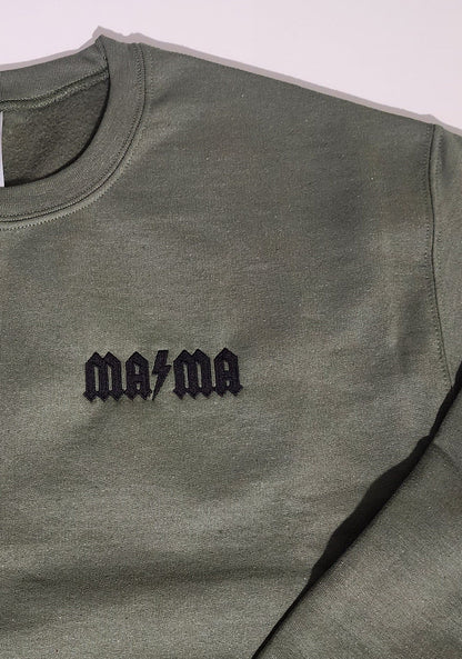 Mama pocket logo Embroidered Design, Rock n Roll Mama shirt, Mother's day gift , Embroidered gift for mom