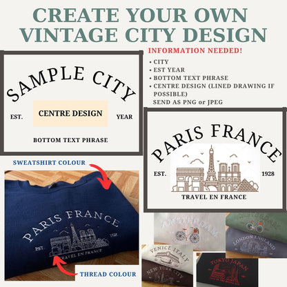 Paris Vintage Sweatshirt, Embroidered Crewneck, Vintage Oversized Sweatshirt, Vintage Sweatshirt, Eiffel Tower Crewneck, Paris Crewneck